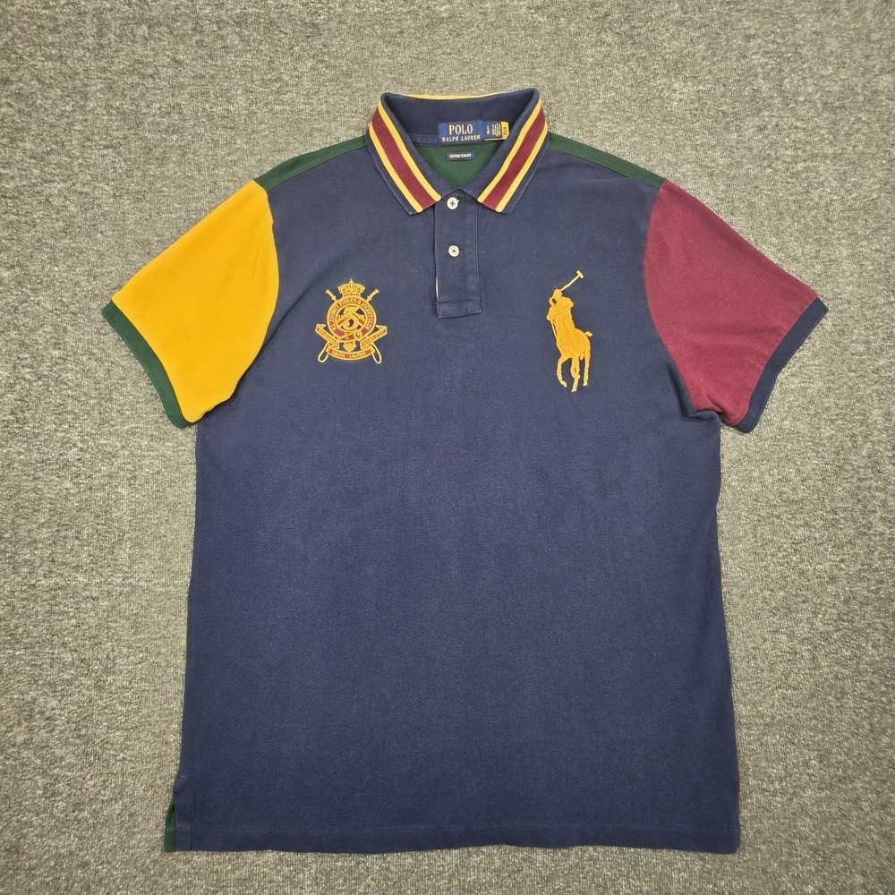 Polo by Ralph Lauren RL County Riders & Jockey Club Mens L Color block Big Pony